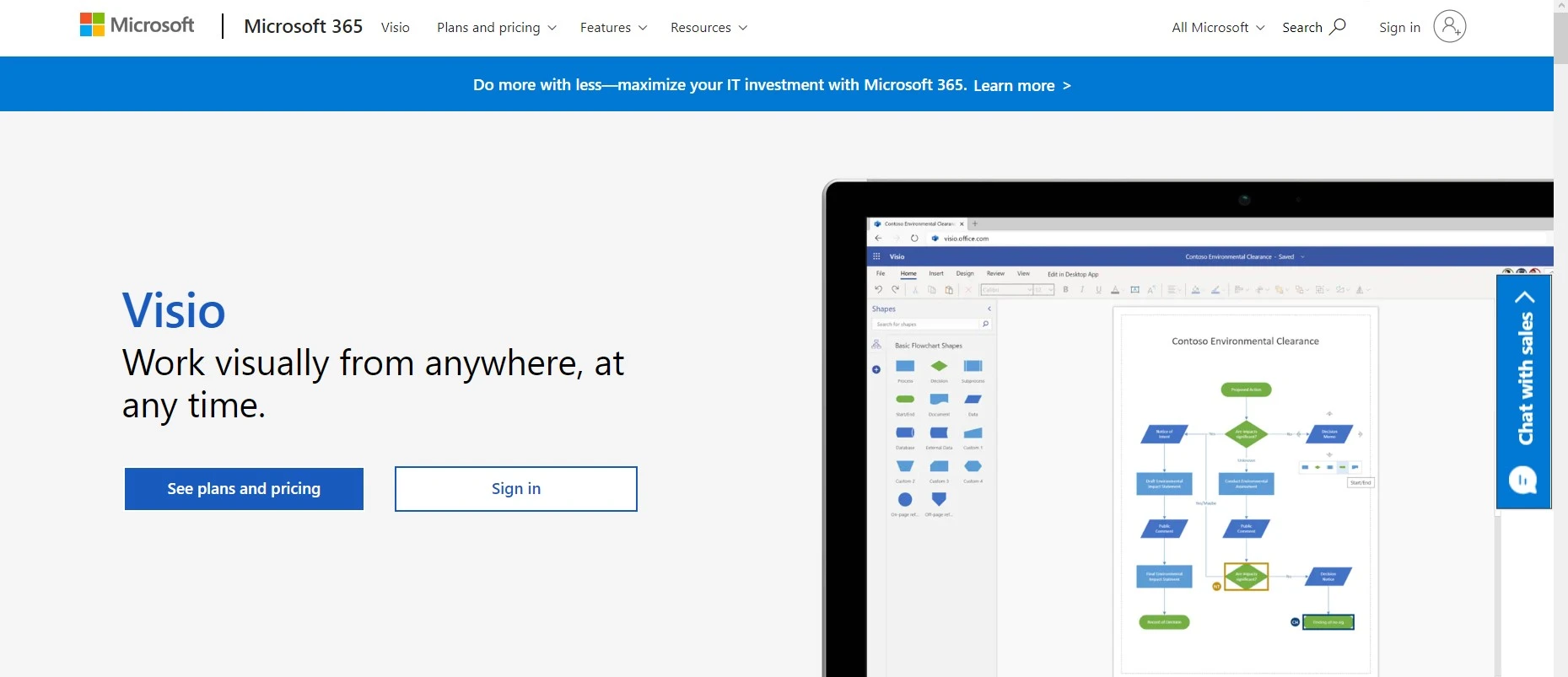 Microsoft visio flowchart software