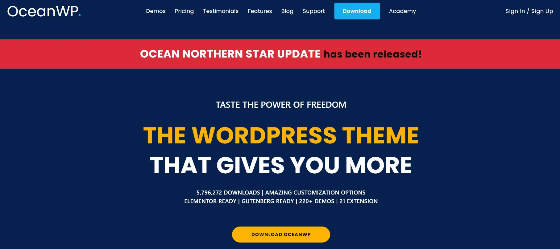 Ocean wp wordpress theme