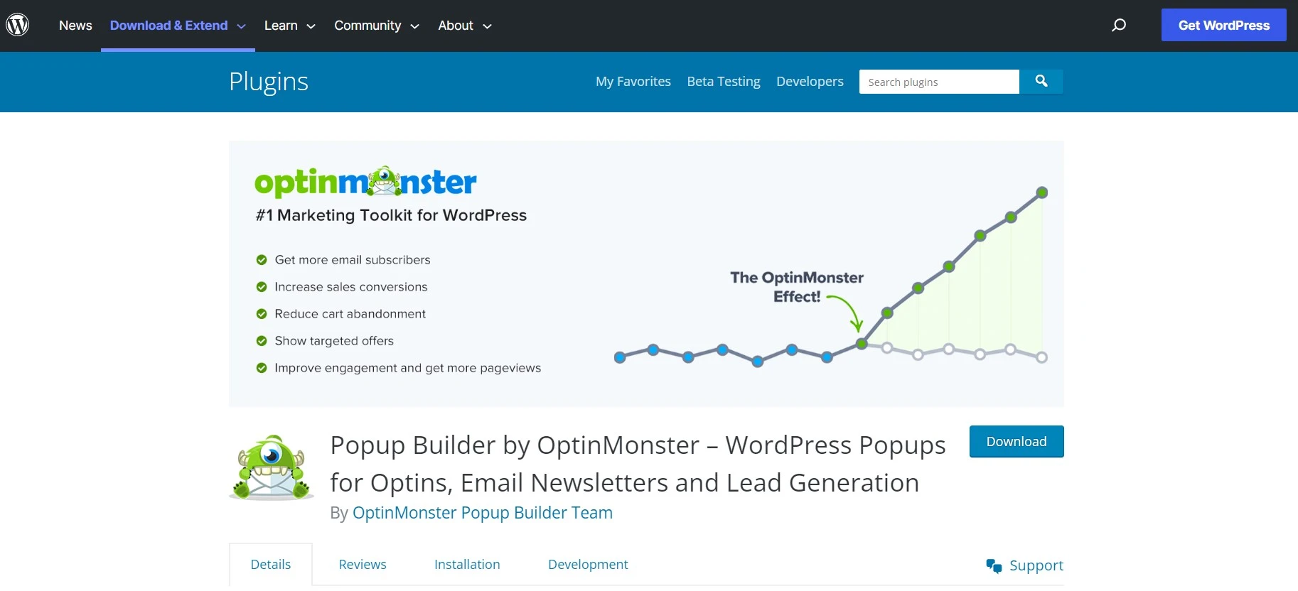 Optinmonster popup builder