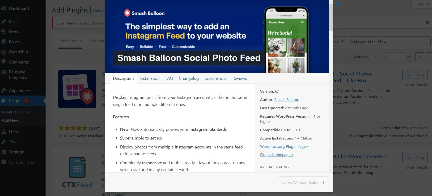 Smash balloon wp plugin