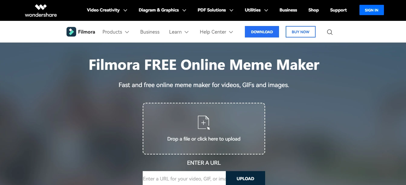 Best meme maker Filmora FREE meme generator