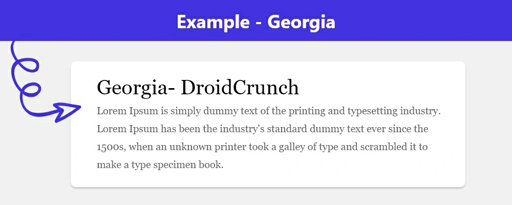 Best Fonts for Websites - Georgia