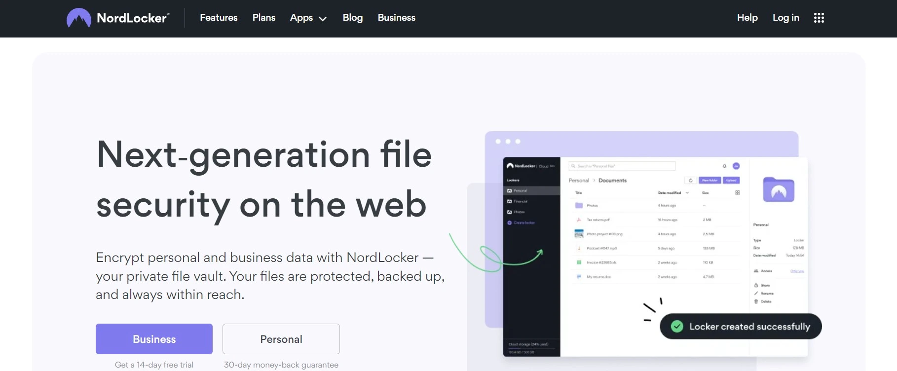 Nordlocker private file vault to encrypt data