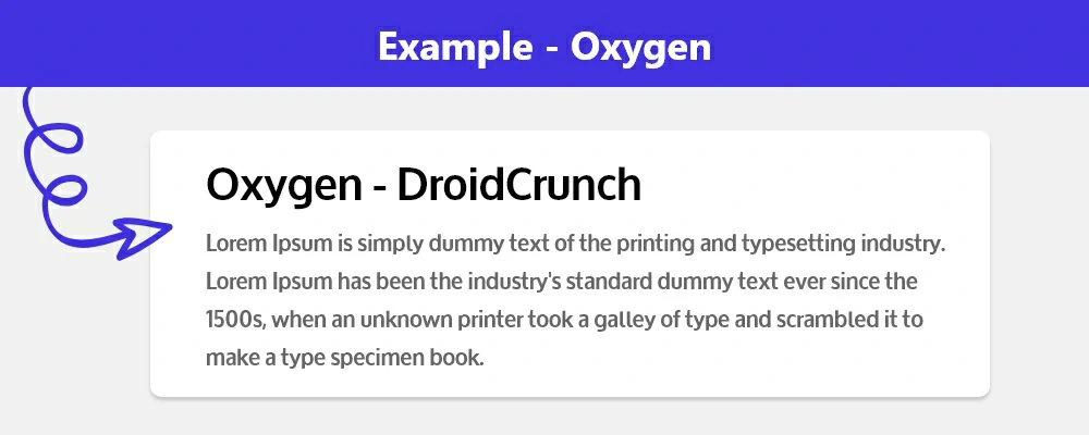 Best Fonts for Websites - Oxygen