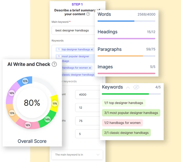 SEOWriting.AI Features Optimize Your Content For SEO