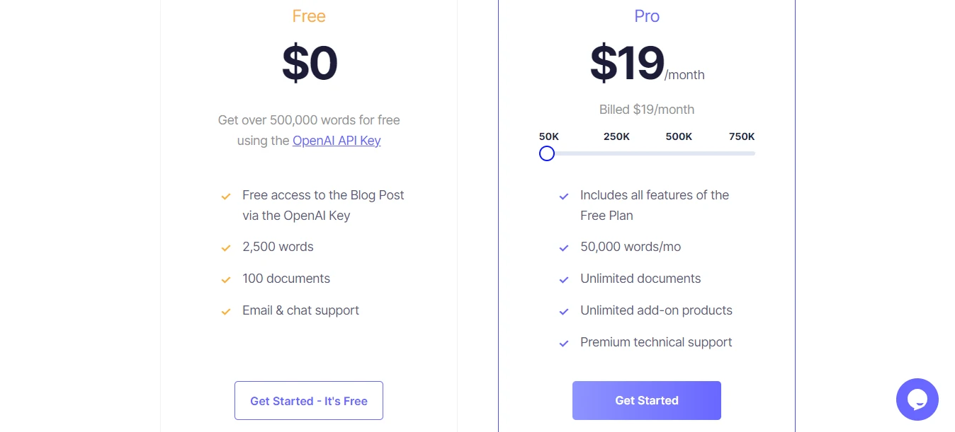 SEOWriting.AI Pricing