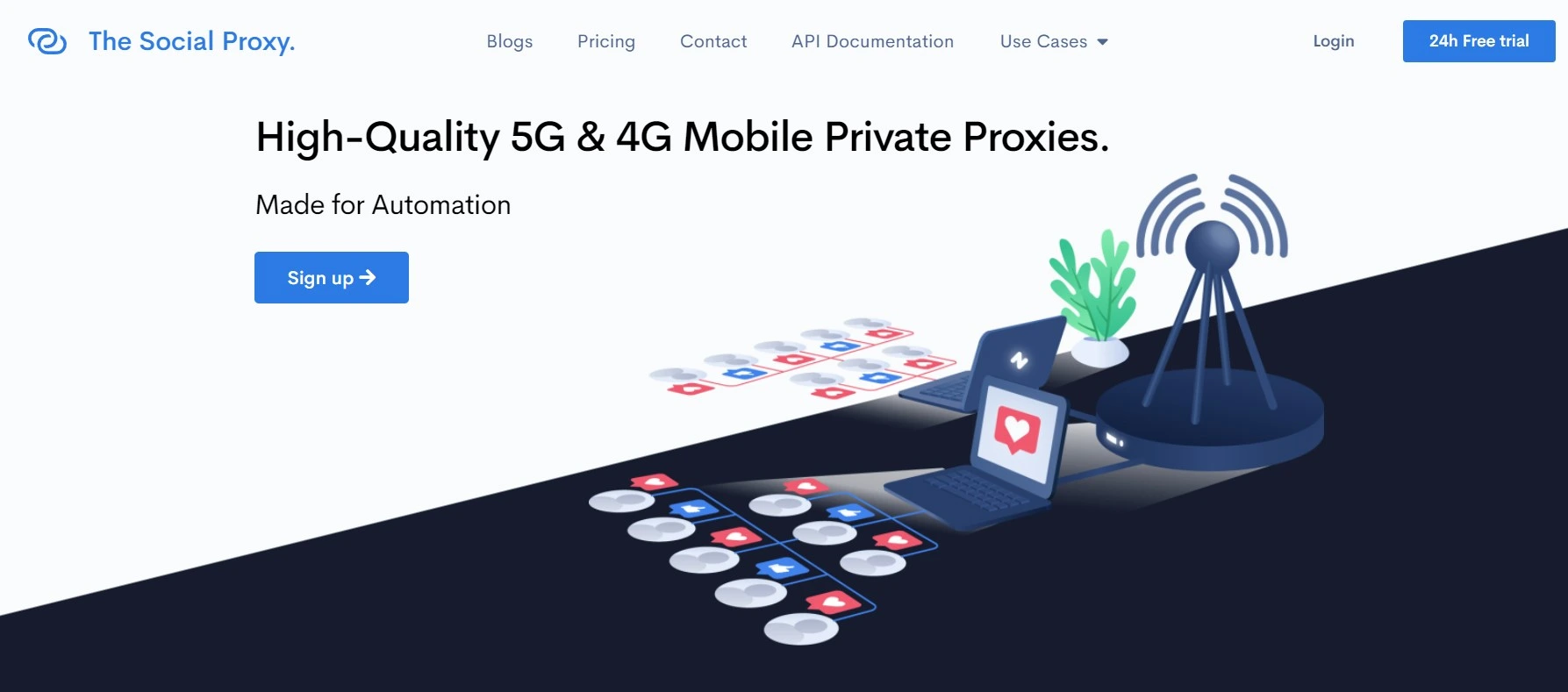 Social proxy provider of mobile private proxies