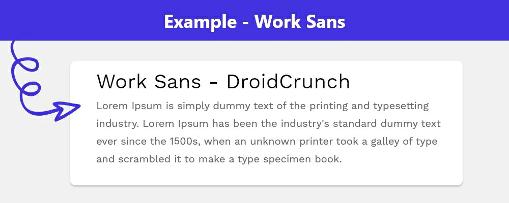 Best Fonts for Websites - Work Sans