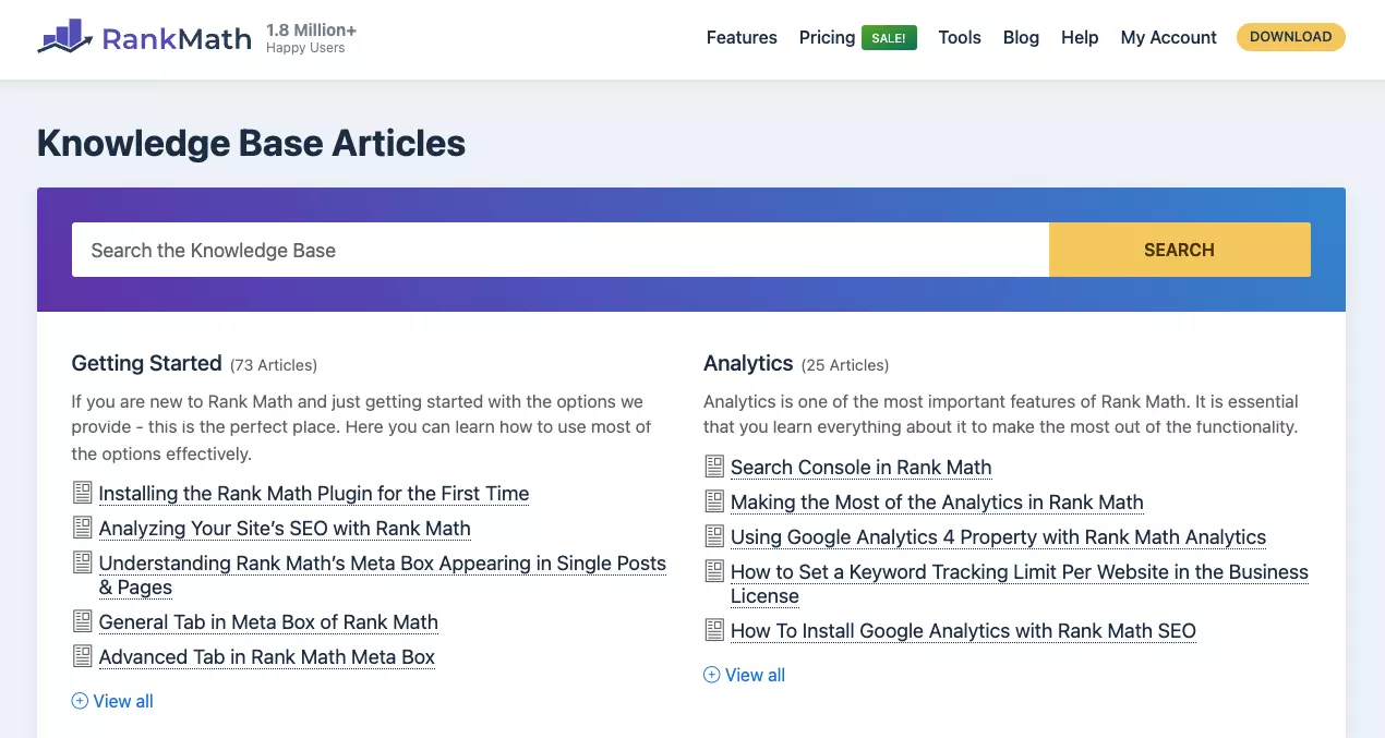 Rank Math Knowledgebase