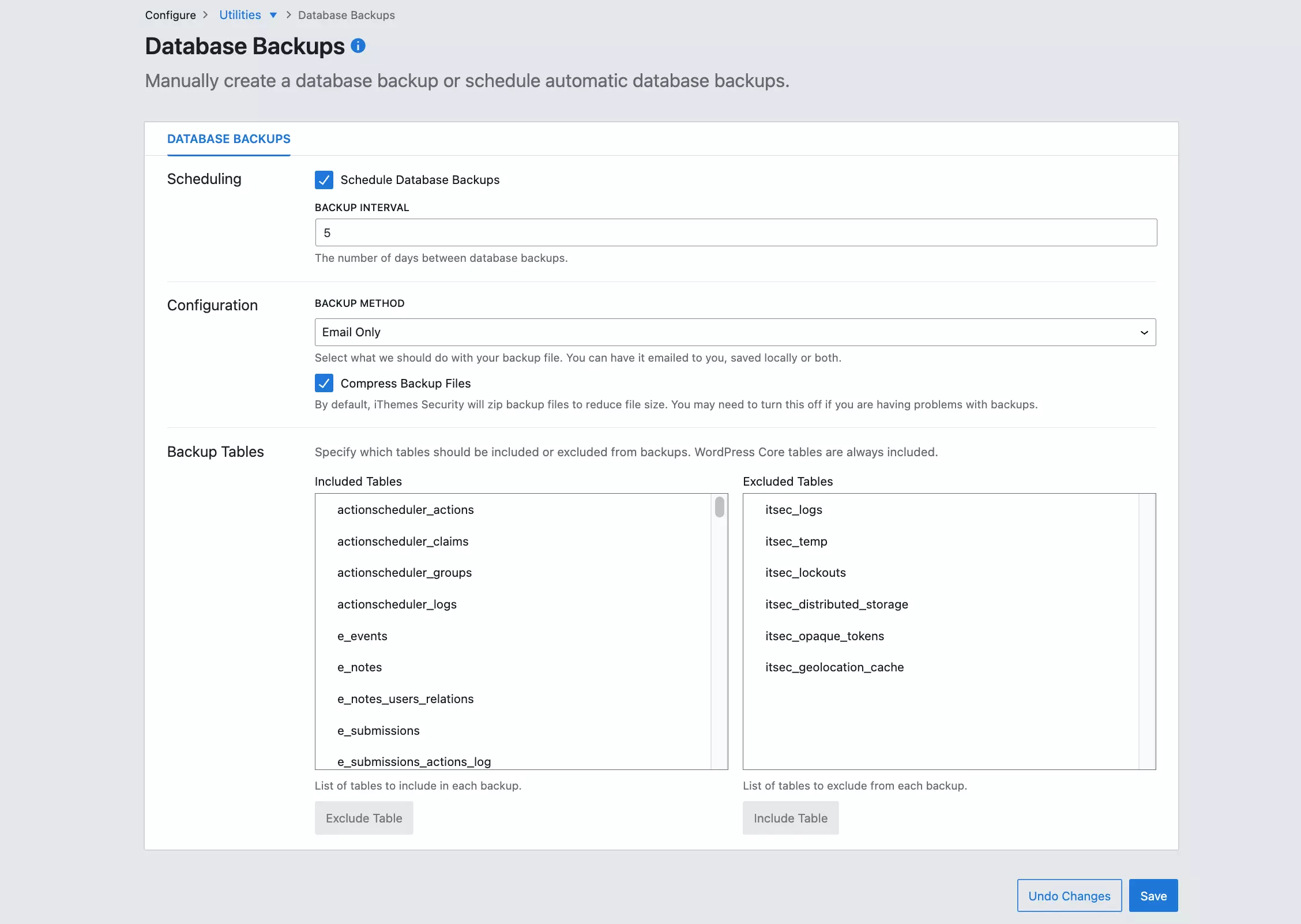 iThemes Database Security