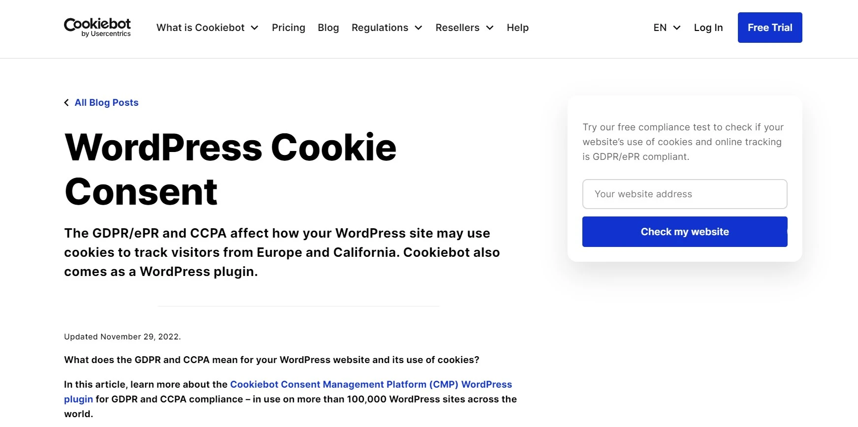 Cookiebot Plugin For Cookie Compliance