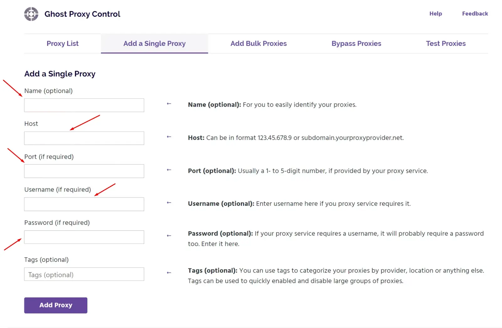 NinjaProxy Ghost Proxy Control