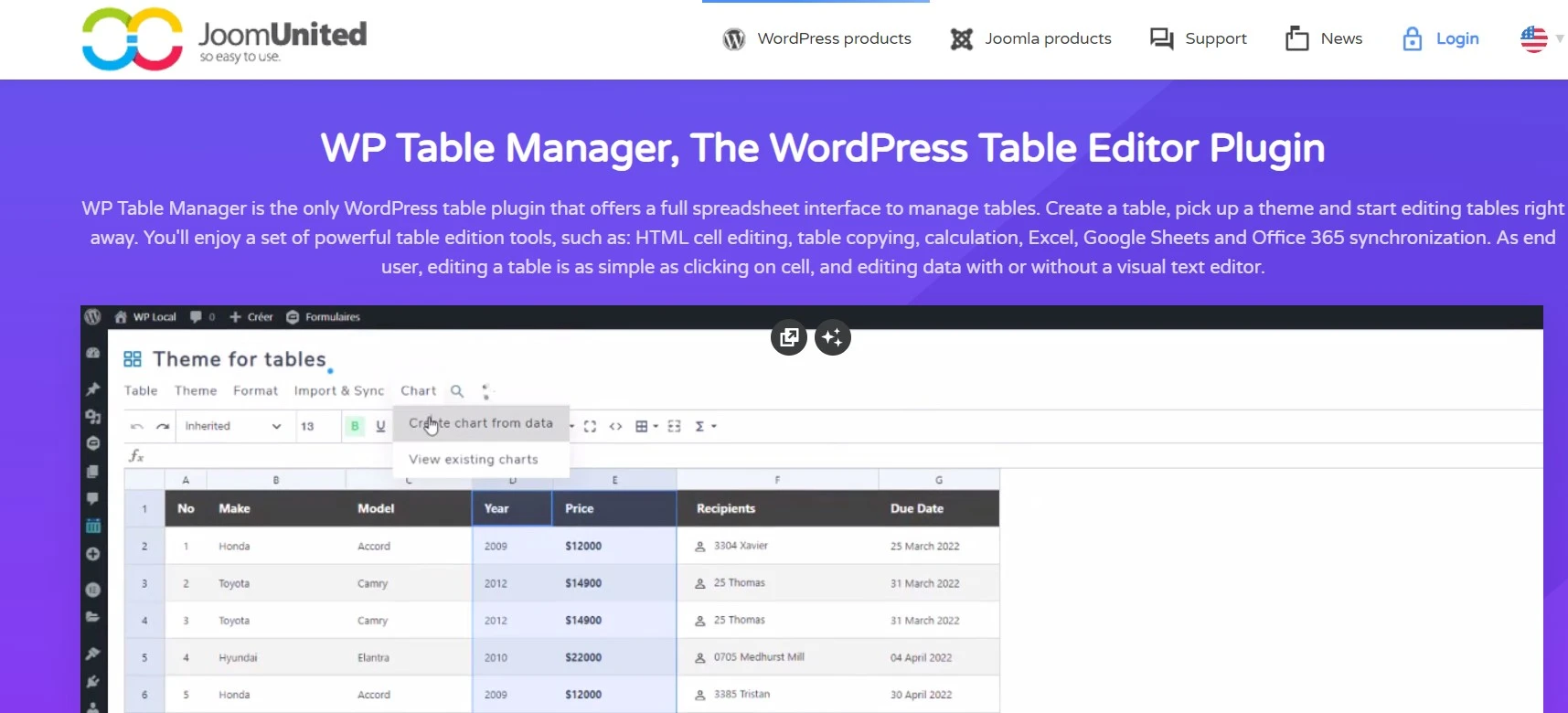 WP Table Manager alternative to Ninja Tables