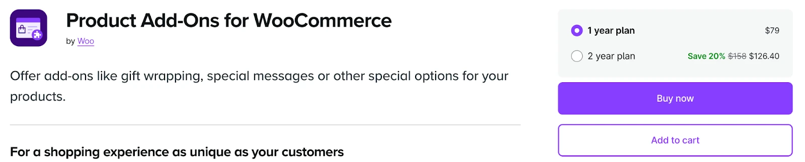 Product Add-Ons for WooCommerce