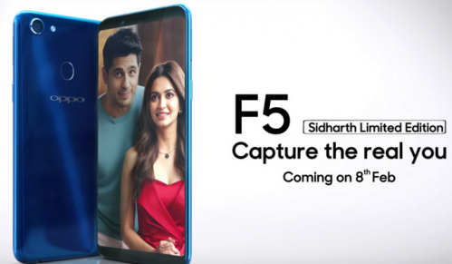 Oppo F5 Sidharth Limited Edition to launch soon in Brilliant Blue