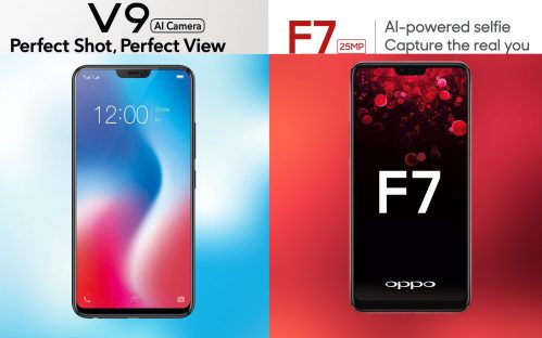 Oppo F7 Vs Vivo V9 : Head to head comparisons